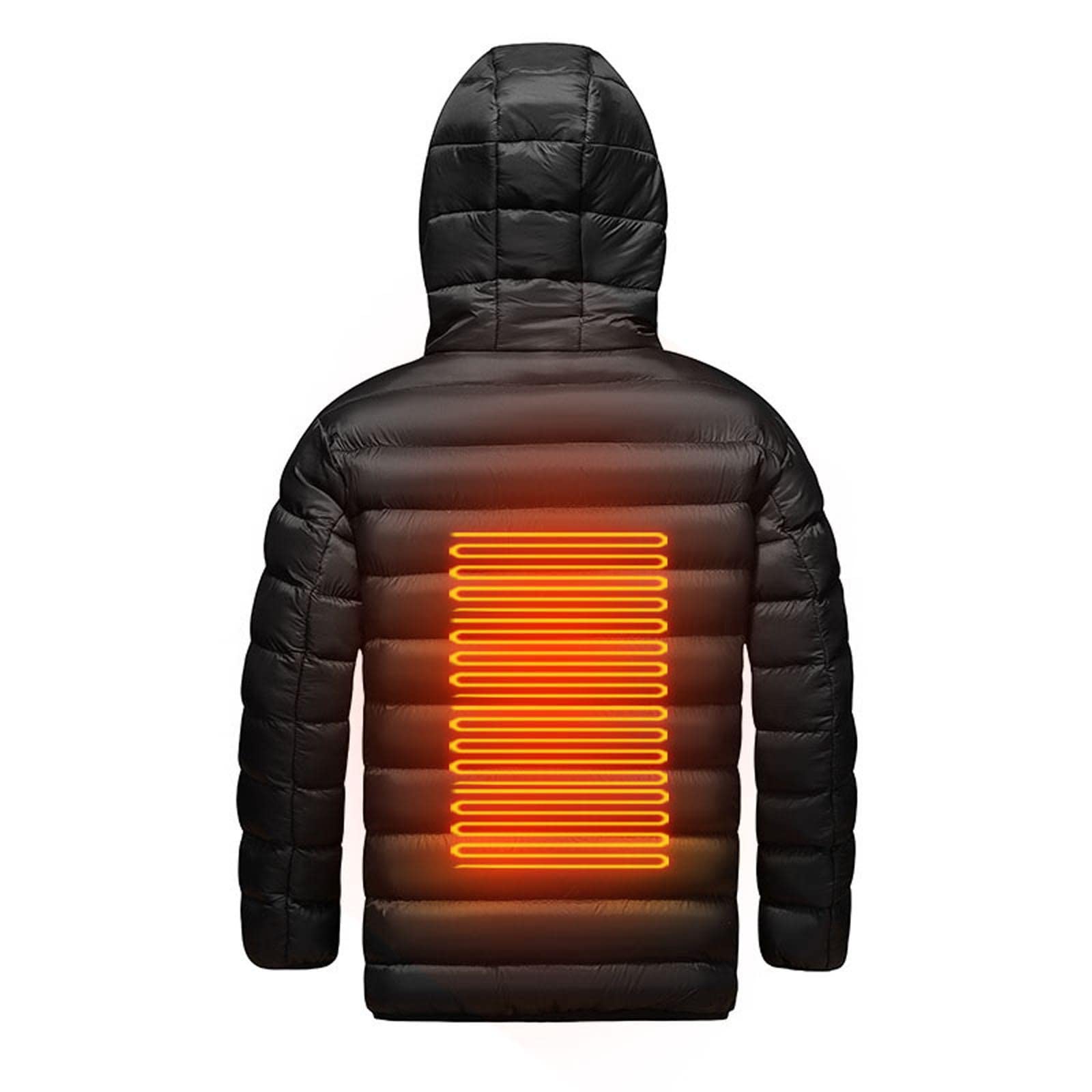 Veste Chauffant Enfants GarçOn Filles Heated Vest Couleur Nu Capuche Manches Longues avec Chauffe-Corps électrique USB Lavable Coupe-Vent Vêtements D'Extérieur pour Enfants Ski en Plein Air 4-15 Ans