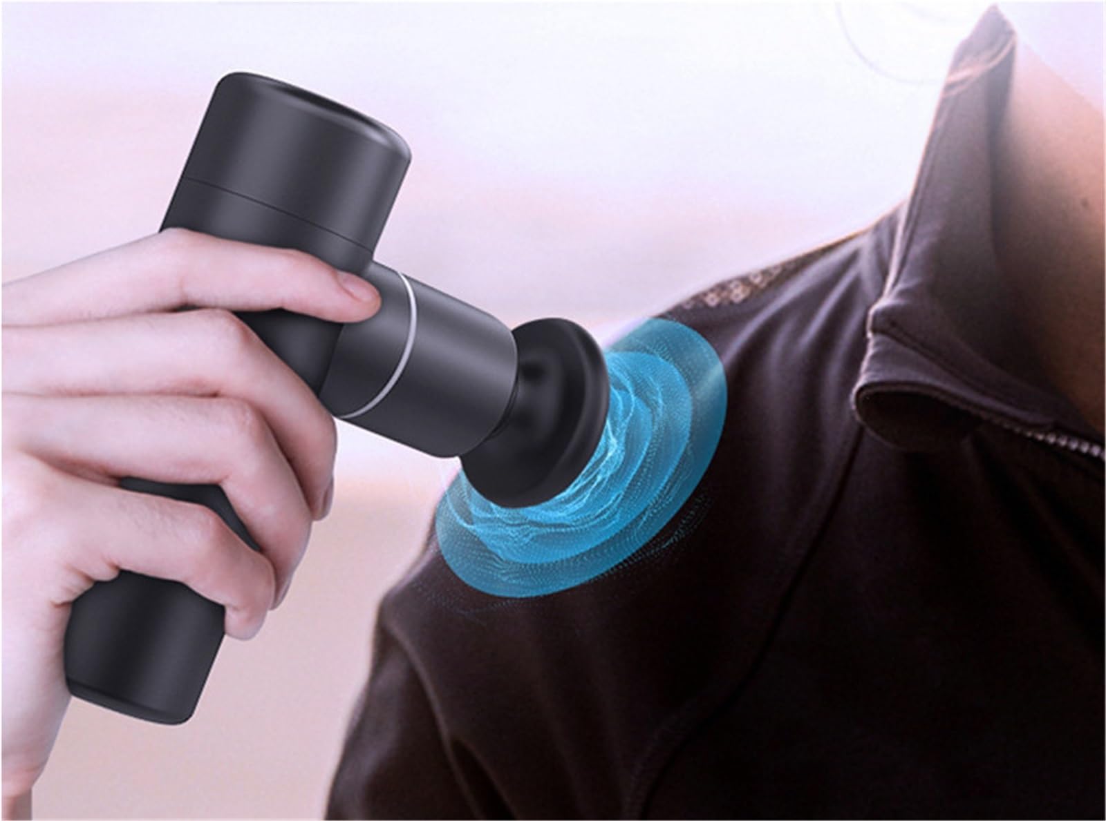 Masajeador portátil, Mini Masajeador Eléctrico De Cuello Bolsillo Con Pistola Masaje Muscular Para Regalo Relajación Corporal(Black)