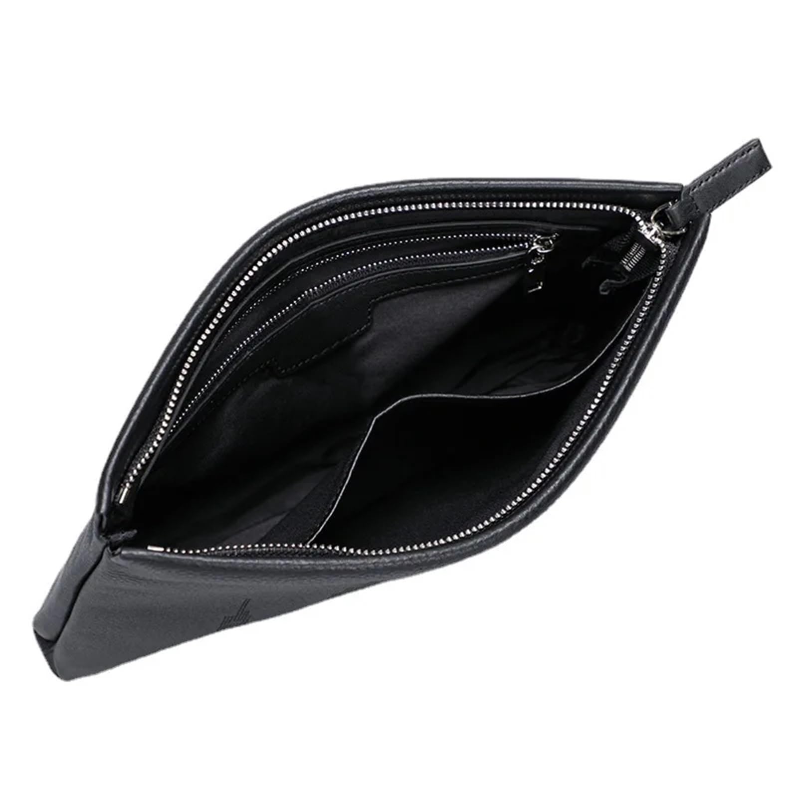 Pochette da uomo in pelle con ricami sofisticati for affari