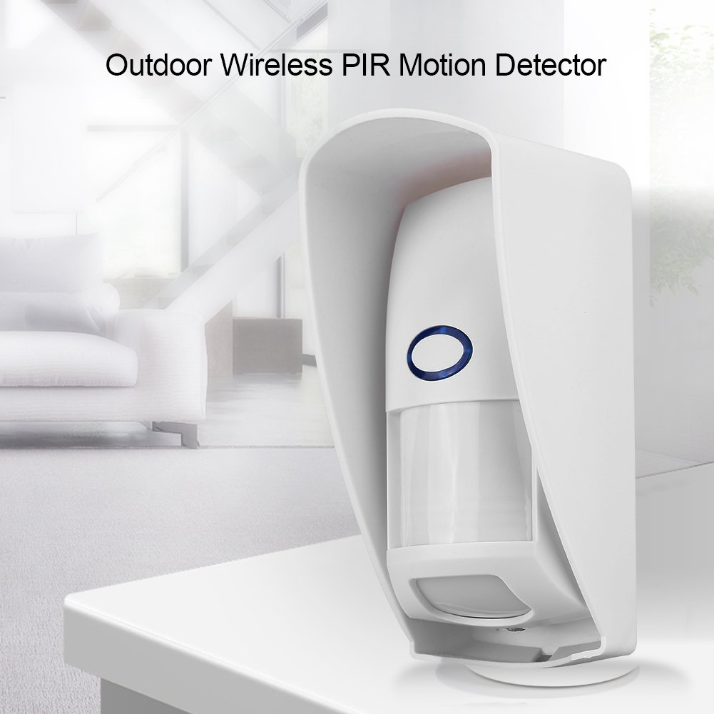 Detector de Movimiento infrarrojo PIR inalámbrico para Exteriores a Prueba de Lluvia para Sistema de Seguridad de Alarma para el hogar