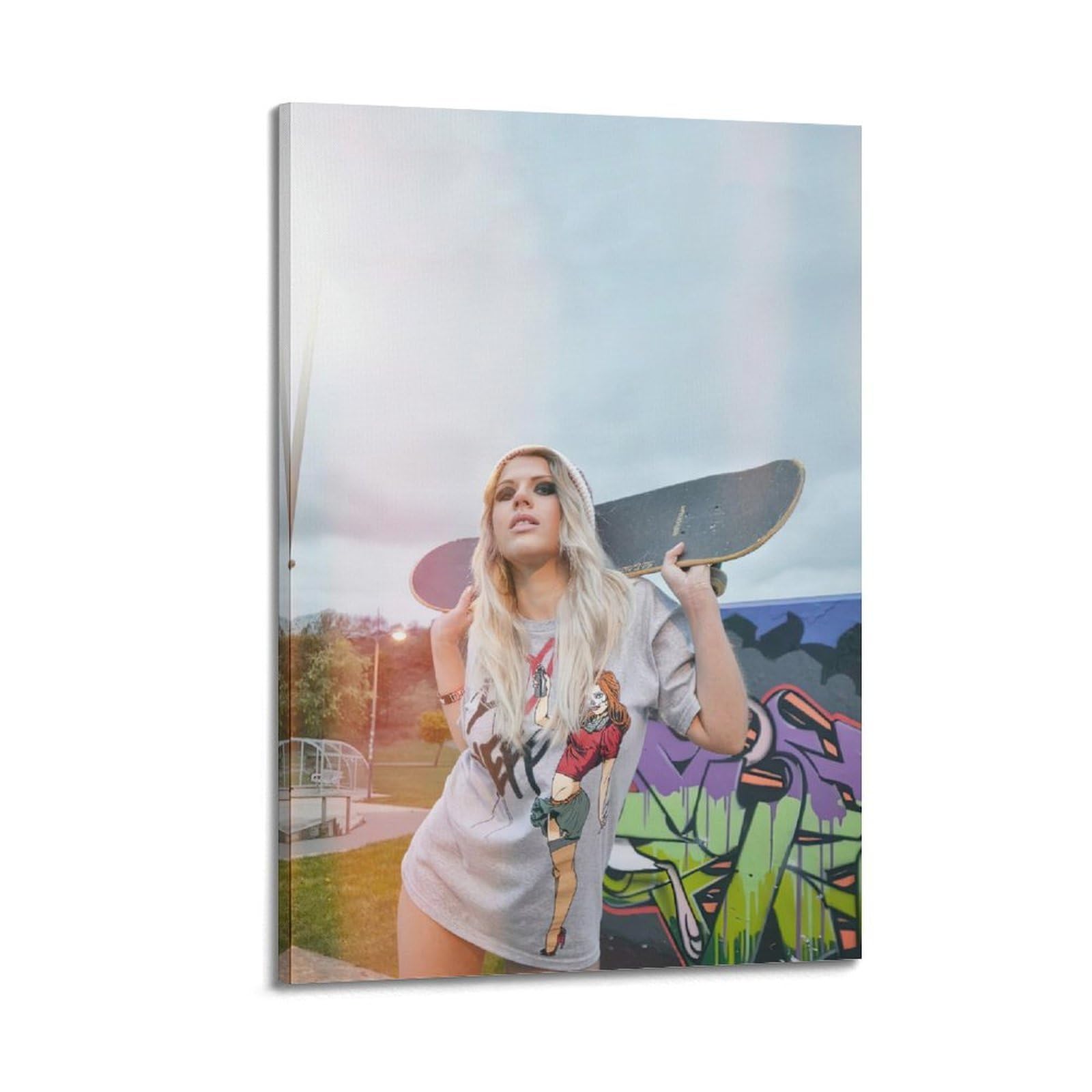 XKUGA Street Graffiti Poster Game Athlete Model Skateboarding Modern Decorative Canvas Prints - Ideal Wall Art for Family, Man Cave, Game Room, Boys & Girls Bedroom 20x30inch(50x75cm)