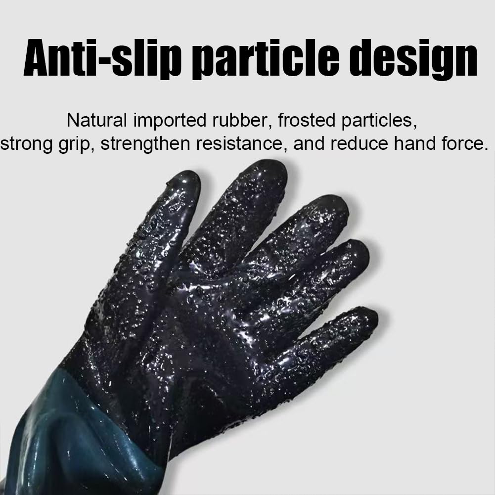 Sandstrahlhandschuhe Sandblasterhandschuhe für Sandblaster Explosionsschrank A pair of wrinkle gloves (diameter 200mm) Sandblasting gloves