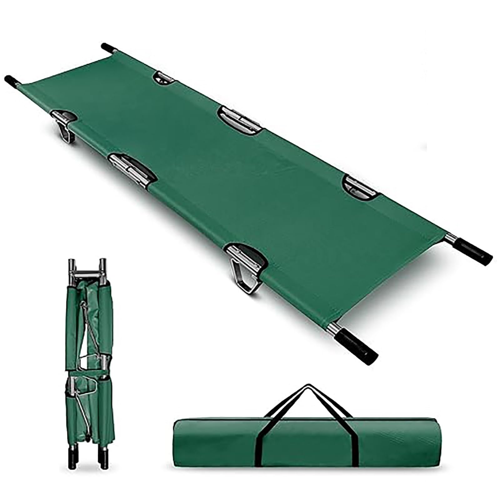 Camilla Ambulancia con Bolsa de Almacenamiento, Camilla Plegable, Camillas y Camillas Transporte de Aluminio, para Transporte Paciente Rescate y Evacuación Emergencia
