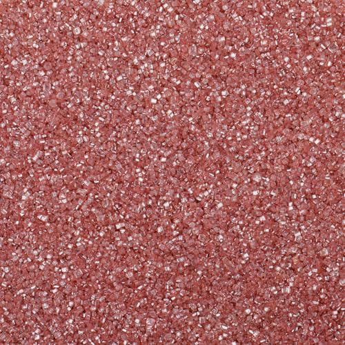 Image of Rose Gold Sanding Sugar Sprinkles, 4.6 oz Edible Sparkling Sugar Crystals for Baking Topping, Cupcakes, Cookies, Ice Cream & Cake Decorating, Wedding Party Valentines Romantic Birthday Supplies