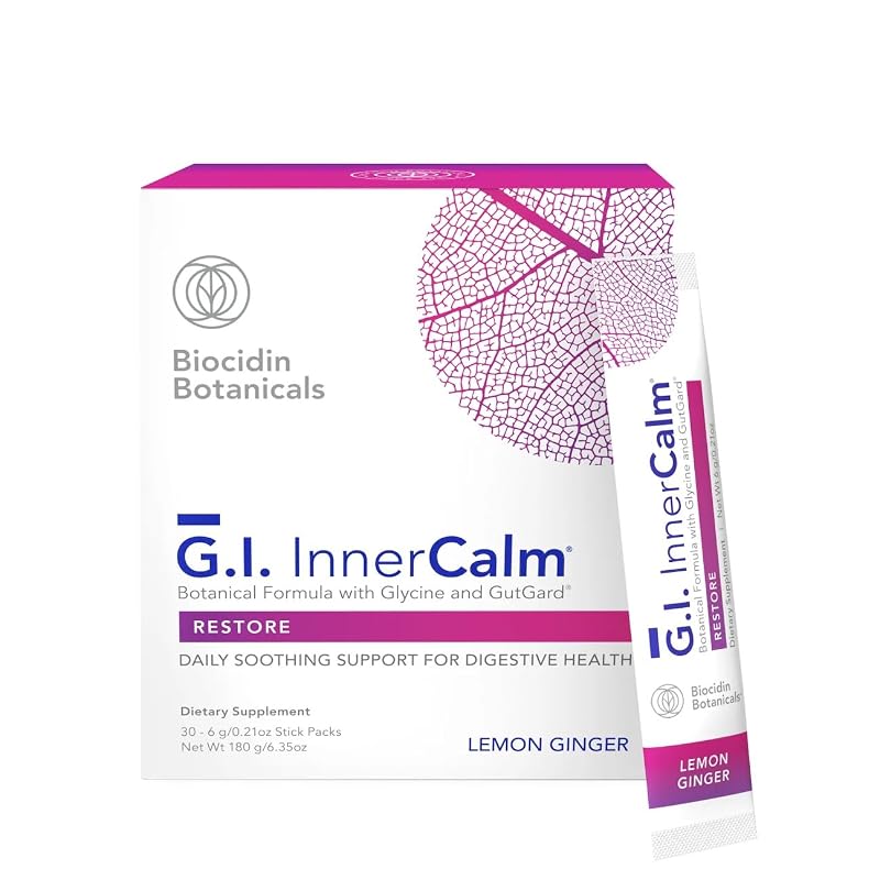 Bio-Botanical Research Suplemento em pó para saúde digestiva com glicina, DGL e zinco L-carnosina, 30 sachês