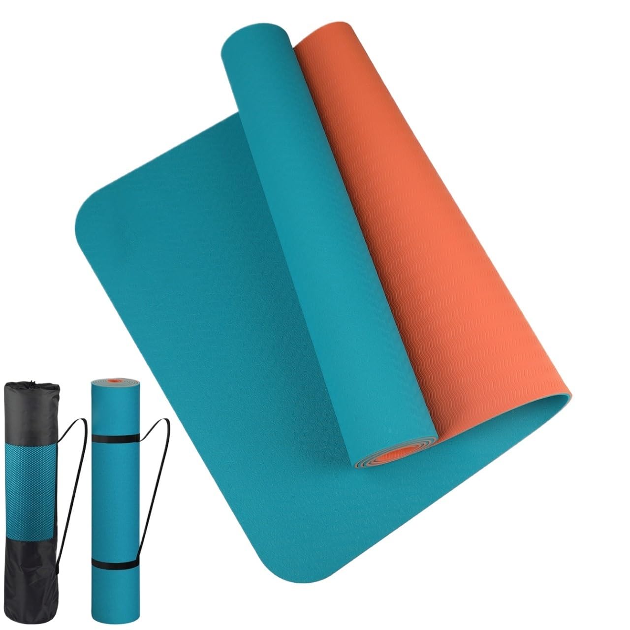 Esterilla Yoga Estera De Yoga Gruesa Dos Colores, Antideslizante, Movimiento for Fitness En La Almohadilla180 * 57 Cm