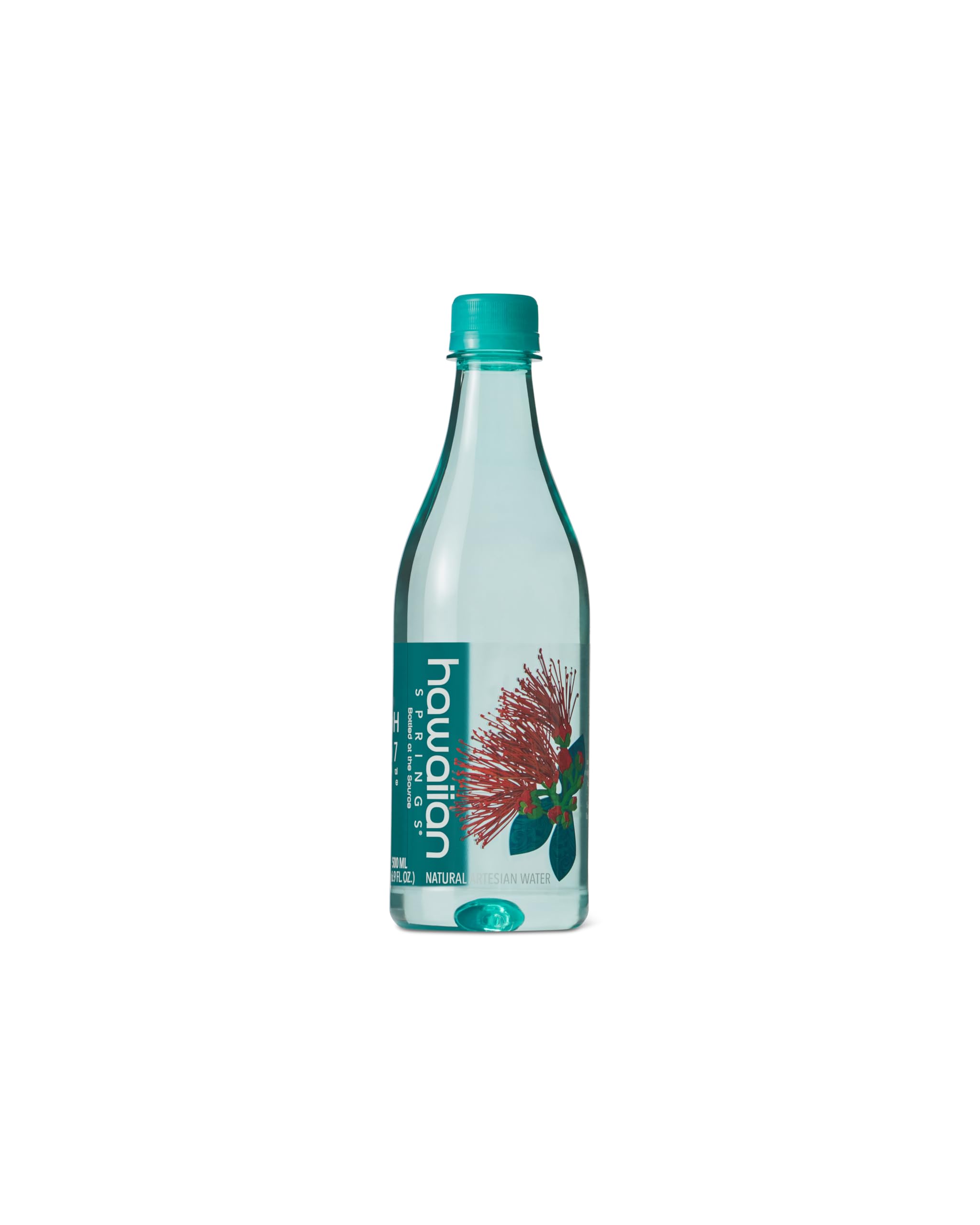 Hawaiian Springs- Natural Artesian Bottled Water | Volcanic Enhanced Alkaline Electrolytes | Sourced On Big Island, Hawaii | 500mL (Pack of 24)