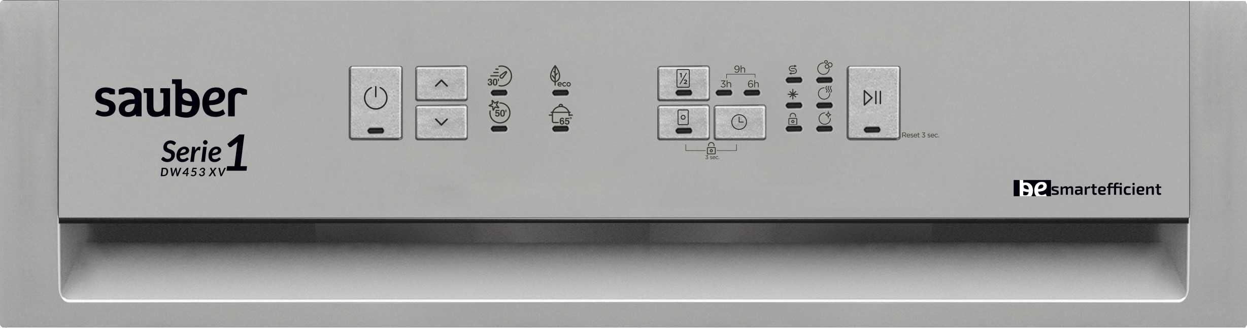 Sauber - Lavavajillas 45 cm Serie 1-DW453X - E - 10 Cubiertos - Inox - Indicadores LED - ENTREGA E INSTALACIÓN INCLUIDA EN DOMICILIO