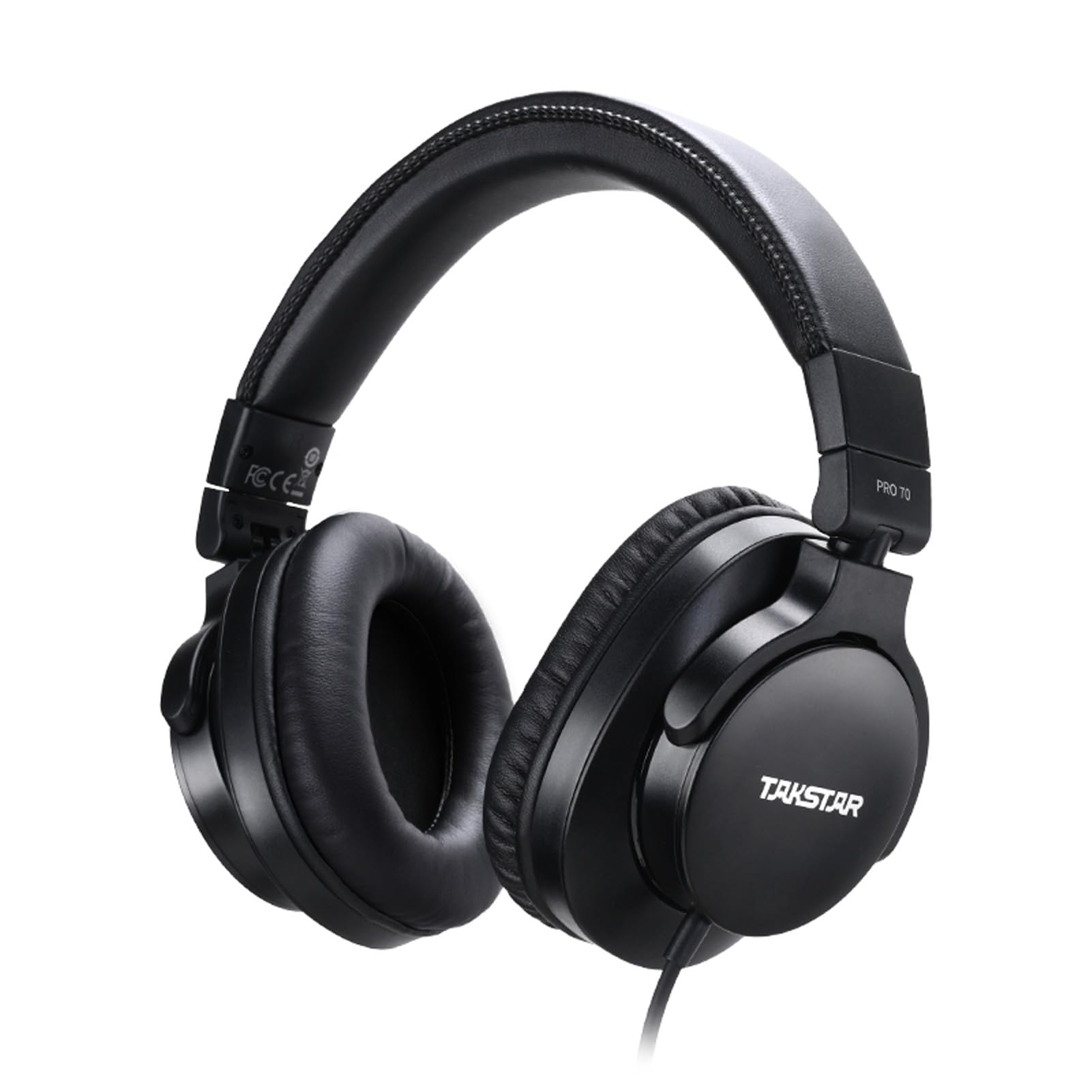 Asixxsix Auriculares con Cable, Controladores de 40 Mm, Respuesta de Frecuencia Equilibrada, Auriculares de Estudio, para Colocar sobre la Oreja para DJ con Aislamiento Cerrado para Producción