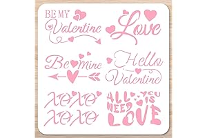 Happy Valentine's Day Stencils Reusable Heart Stencil Templates, Express Love with Valentine's Day Painting Stencils