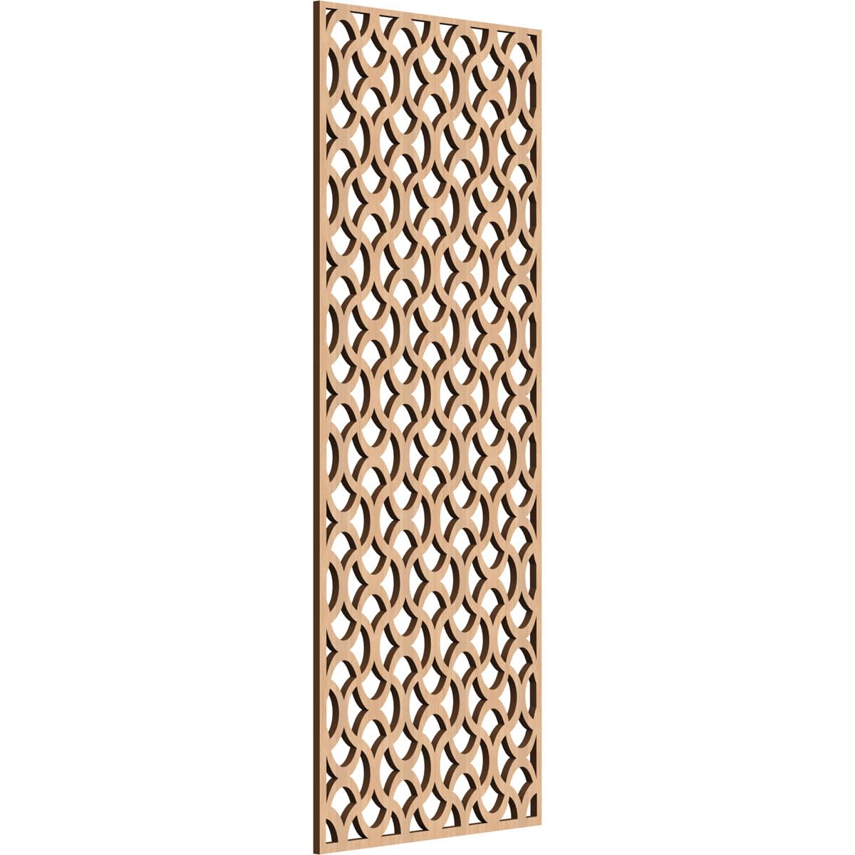 Resort Decorative Pierced Fretwork Wood Wall Panels, 13 3/8"W x 34 3/8"H x 1/4"T, Hickory
