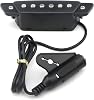 Unxuey 1pcs 6-String SH-85 Acoustic Guitar Soundhole Pickup EQ Preamp Pickup with Active Power End-Pin Jack for Folk Guitar, Ukulele Sanding Black
