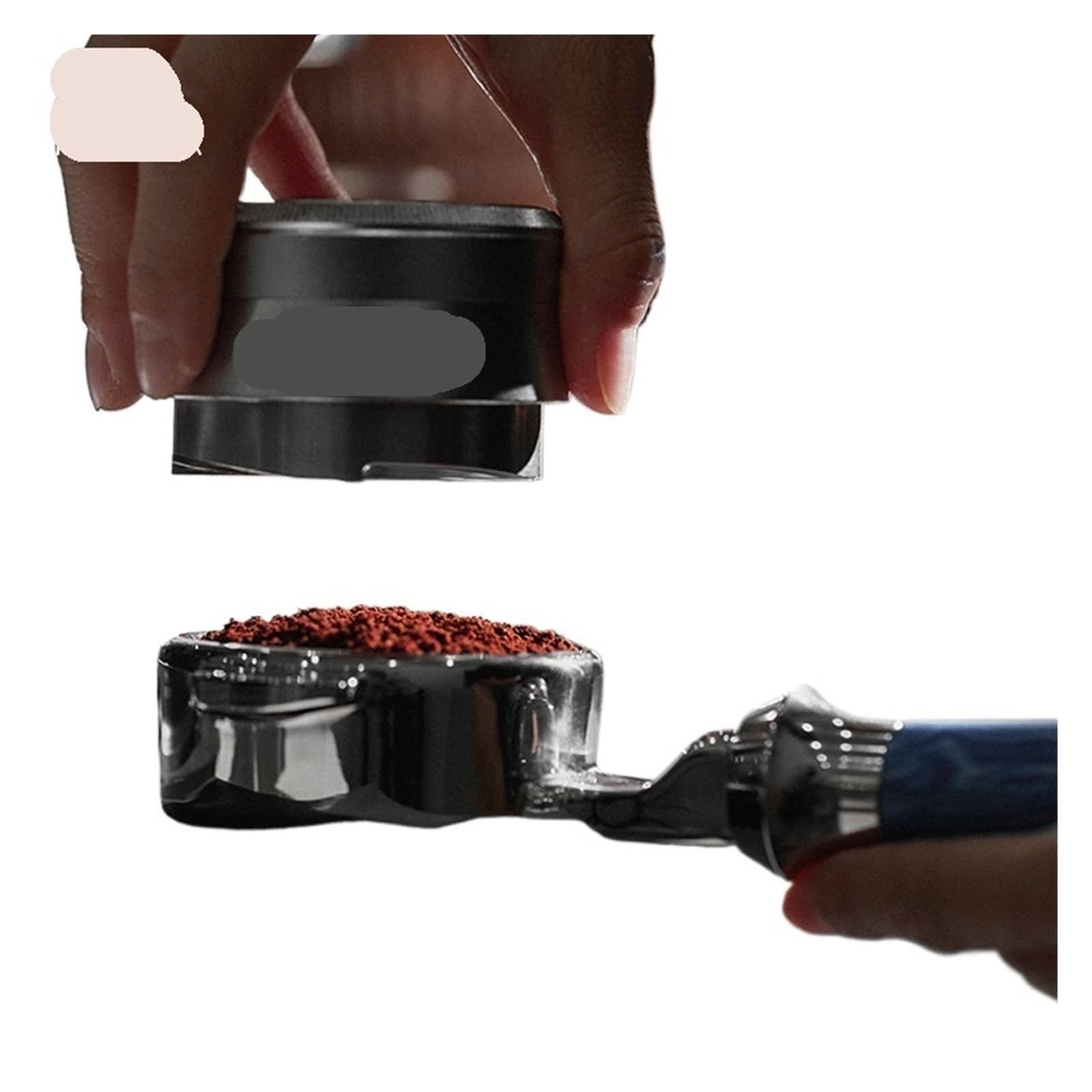 58 Mm For Cafetera E61, Portafiltro Sin Fondo Profesional Barista Deluxe, Compatible Con MUVNA, Portafiltro Espresso De Una Sola Pieza Serie Satan.(Hades-black)