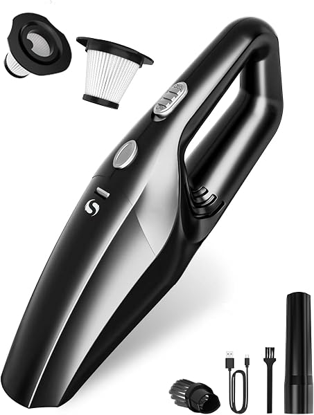 SERVOMASTER Aspirador De Mano Potente, Aspirador Coche Recargable, Aspiradora De Mano Sin Cable Pare Filtro HEPA, Mini Aspiradora para Hombres y Mujeres, Accesorios para Limpieza Interior - 1