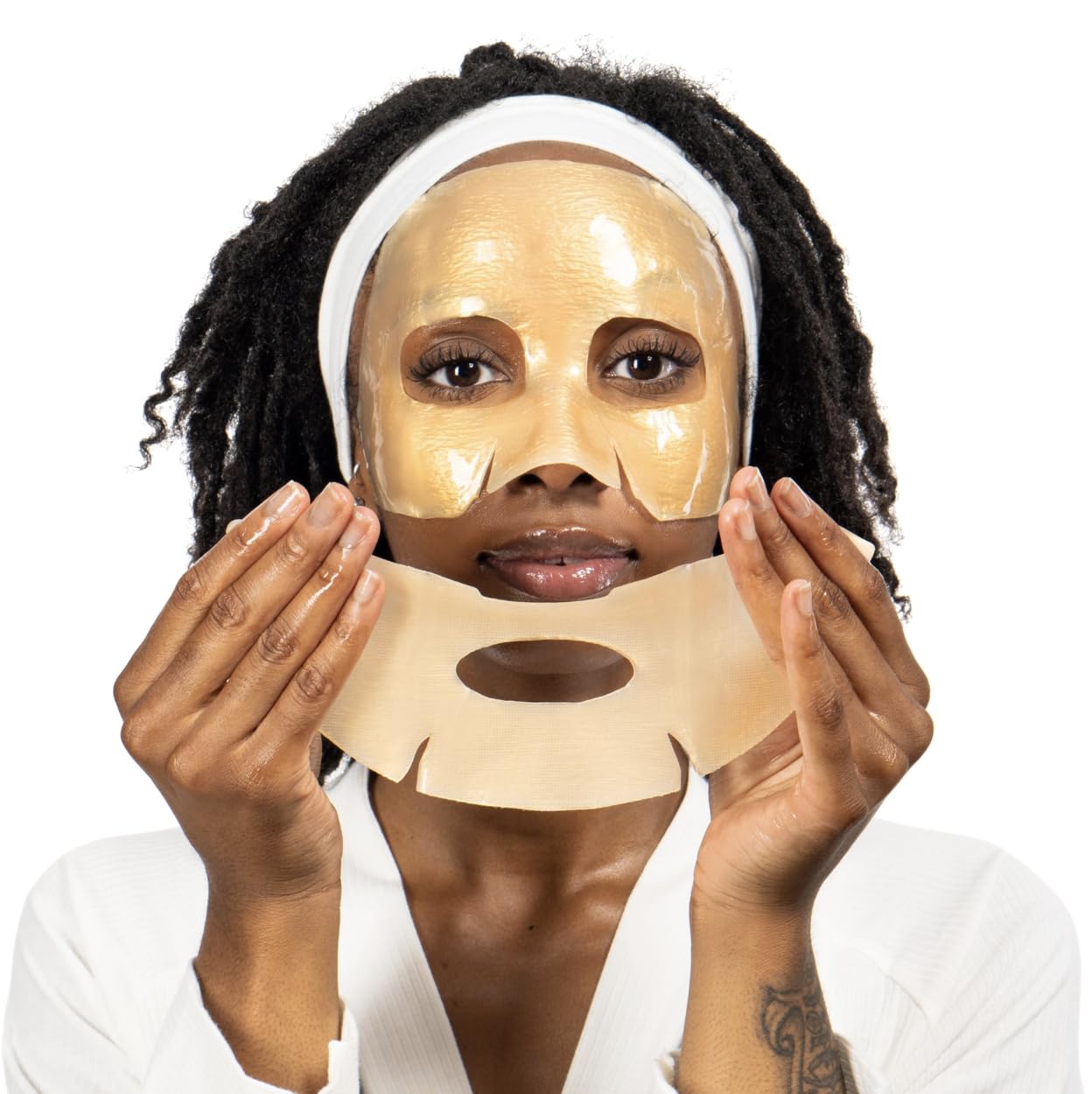 MISS SPA Boost Glow Hydrogel Facial Mask Collagen & Peptide Infused Sheet Mask Moisturizing, Firming & Radiance-Boosting Skincare Treatment for Glowing Skin, Anti Aging Skin Care, 4 Pack - Image 8