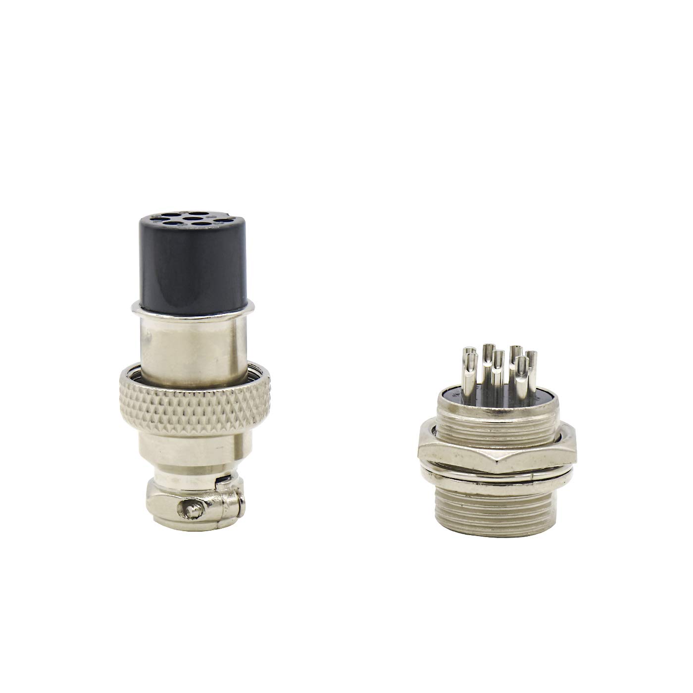 Electronicspices 2Pcs 7 Pin Round Female Plug Male Socket Straight Aviation Connector-image-14