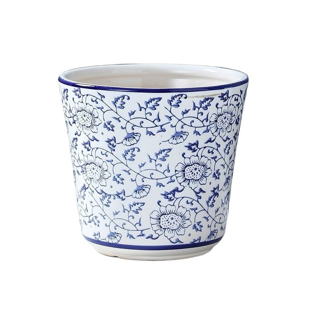 HLHLOP777 Flower Pot Celadon Flower Pot Ceramic Home Living Room Orchid Light Luxury Floor Pots House Plants, Succulents, Flowers(Medium)