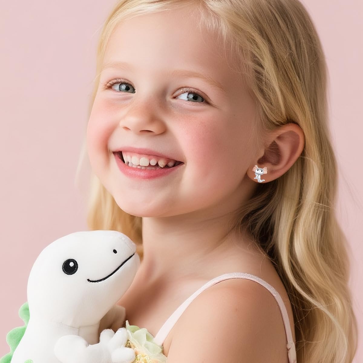 925 Sterling Silver Paw Print/Axolotl/Dragonfly/Koala/Dolphin Earrings for Women, Cute Animal Stud Earring, Lovely Jewelry Birthday Christmas Presents with Box - Image 2