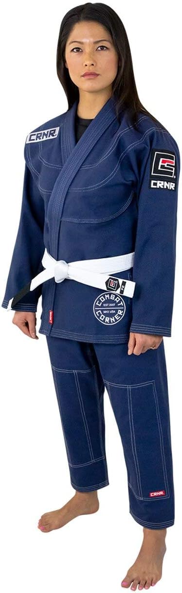 Combat Corner Women BJJ GI v6 Ultra Light Preshrunk IBJJF Approved Brazilian Jiu Jitsu for Women | Adult & Youth - Free Belt