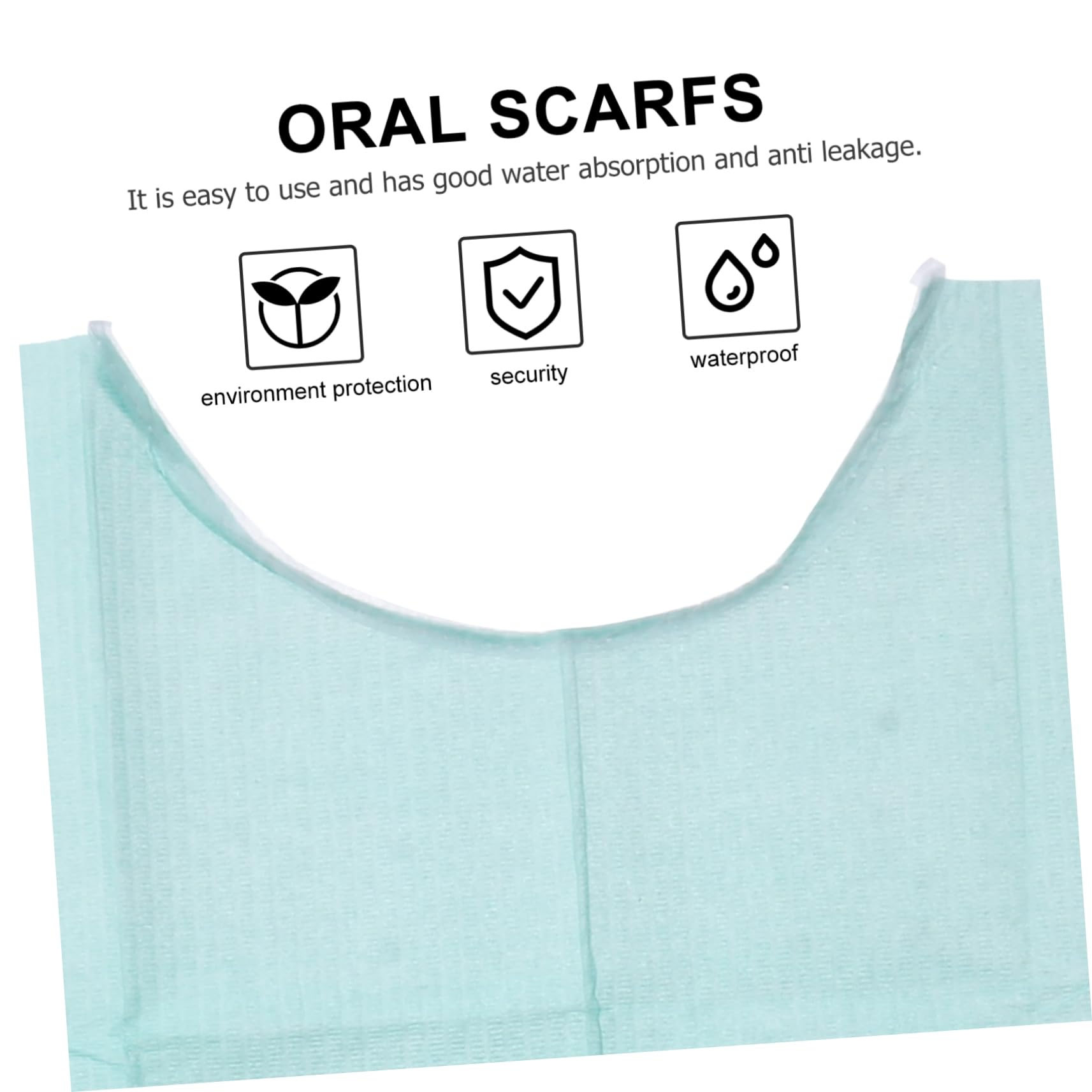 Bavoir Dentaire Jetable Protection L’imbibition et Absorption de Salive, Écharpe Buccale en Papier et Plastique pour Usage Dentaire, Lot de 30 Pièces