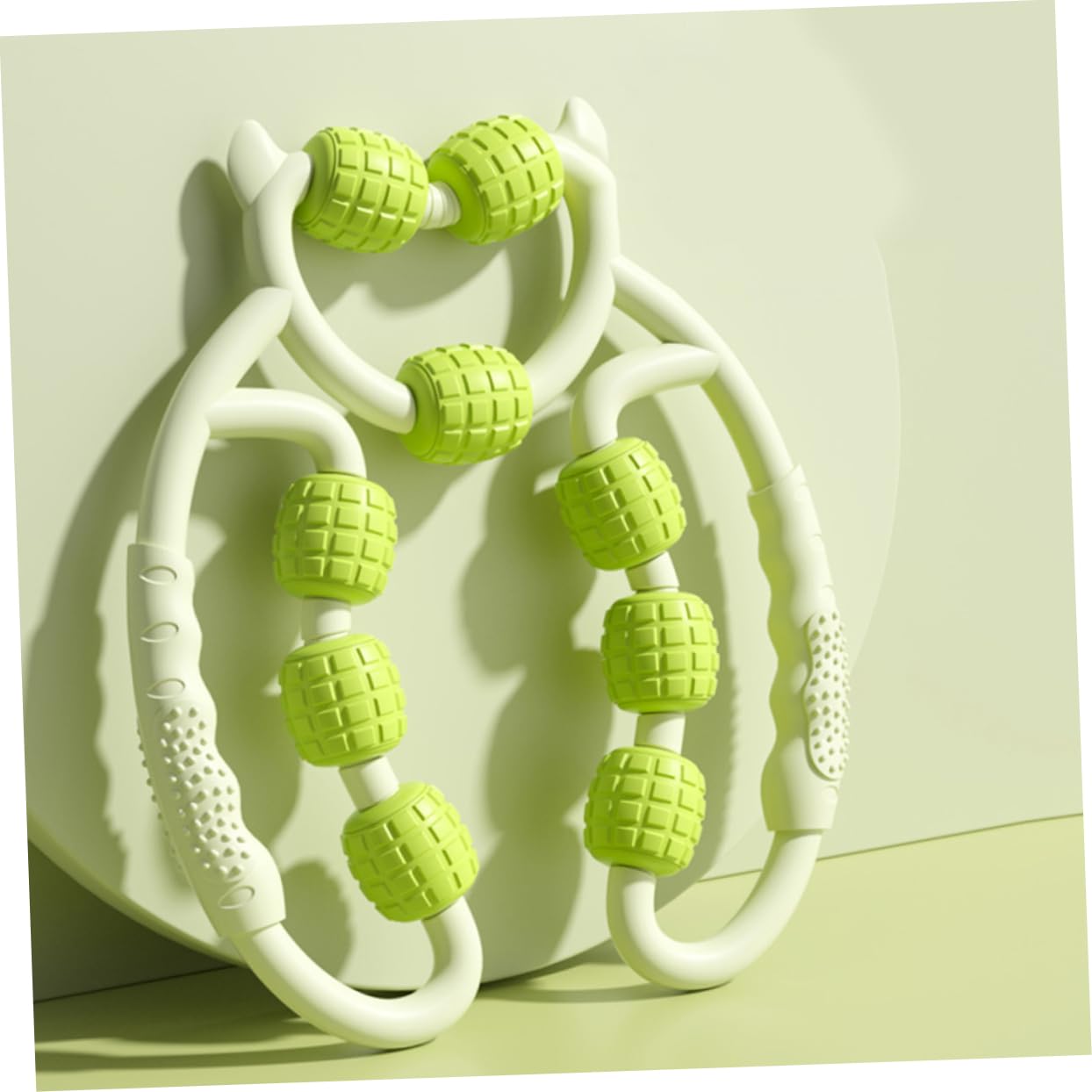 BESTYASH 2pezzi Rullo Massaggiante per Muscoli Rullo per Massaggi Muscolari Massaggiante Portatile Strumento per Massaggi Gambe per Polpacci Design Ergonomico Ruote Rotanti Indipendenti