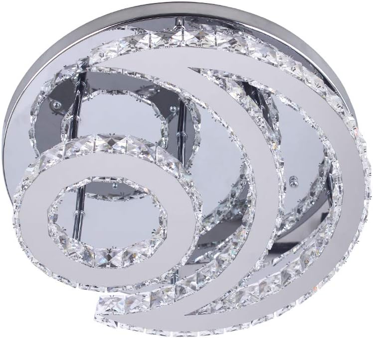 New Product Modern Chandeliers Crystal, Moon Flush Mount LED Ceiling Light Fixture Warm White Pendant Lamp for Dining Room, Bathroom, Living Room, Bedroom, Living Room, Hallway, Kitchen