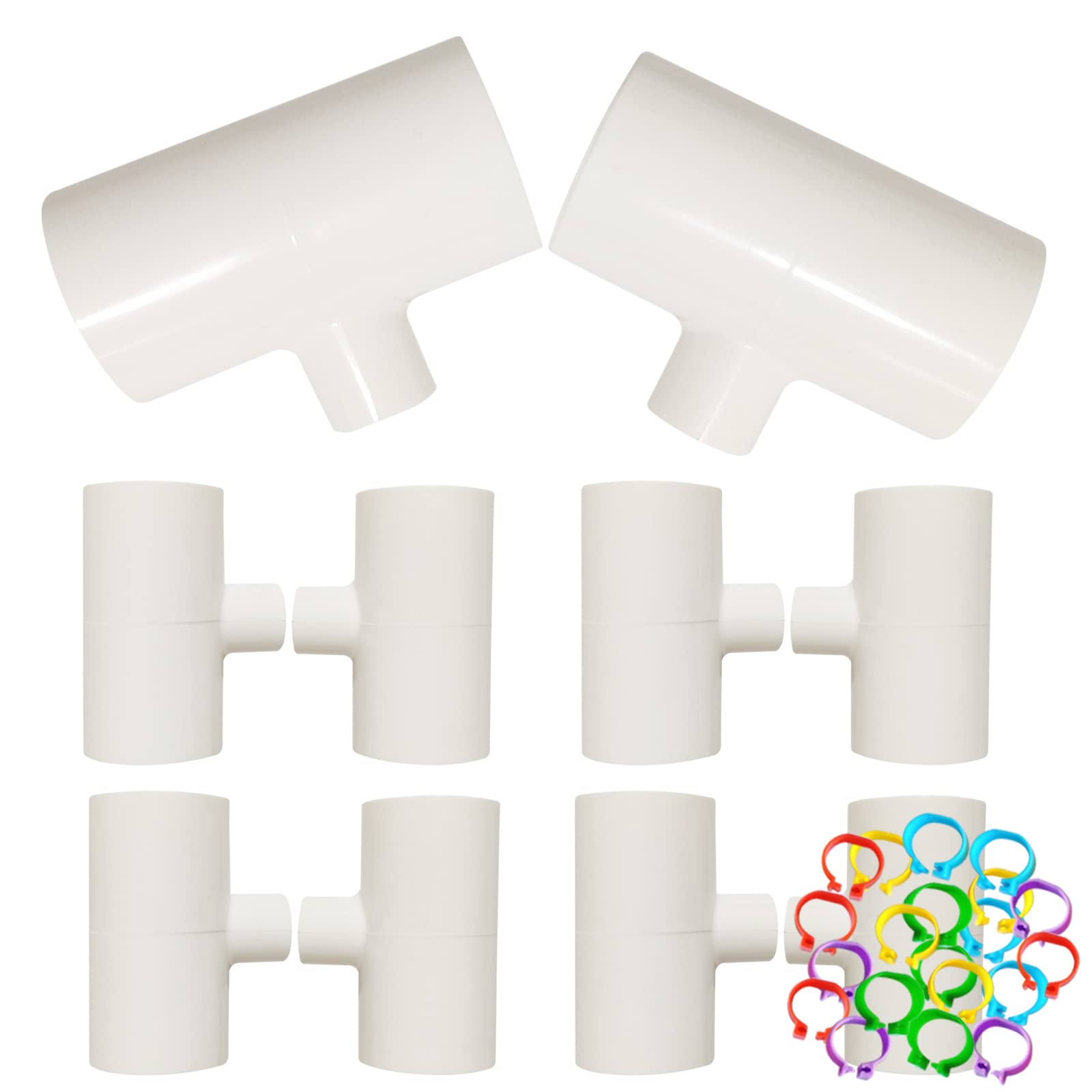 Aopchry 20-Pack PVC Tee Fittings For Chicken Waterers - White, Thickened, No-Leak Connectors (1/2" Slip X 1/2" Slip X 1/8" FPT) - View #9