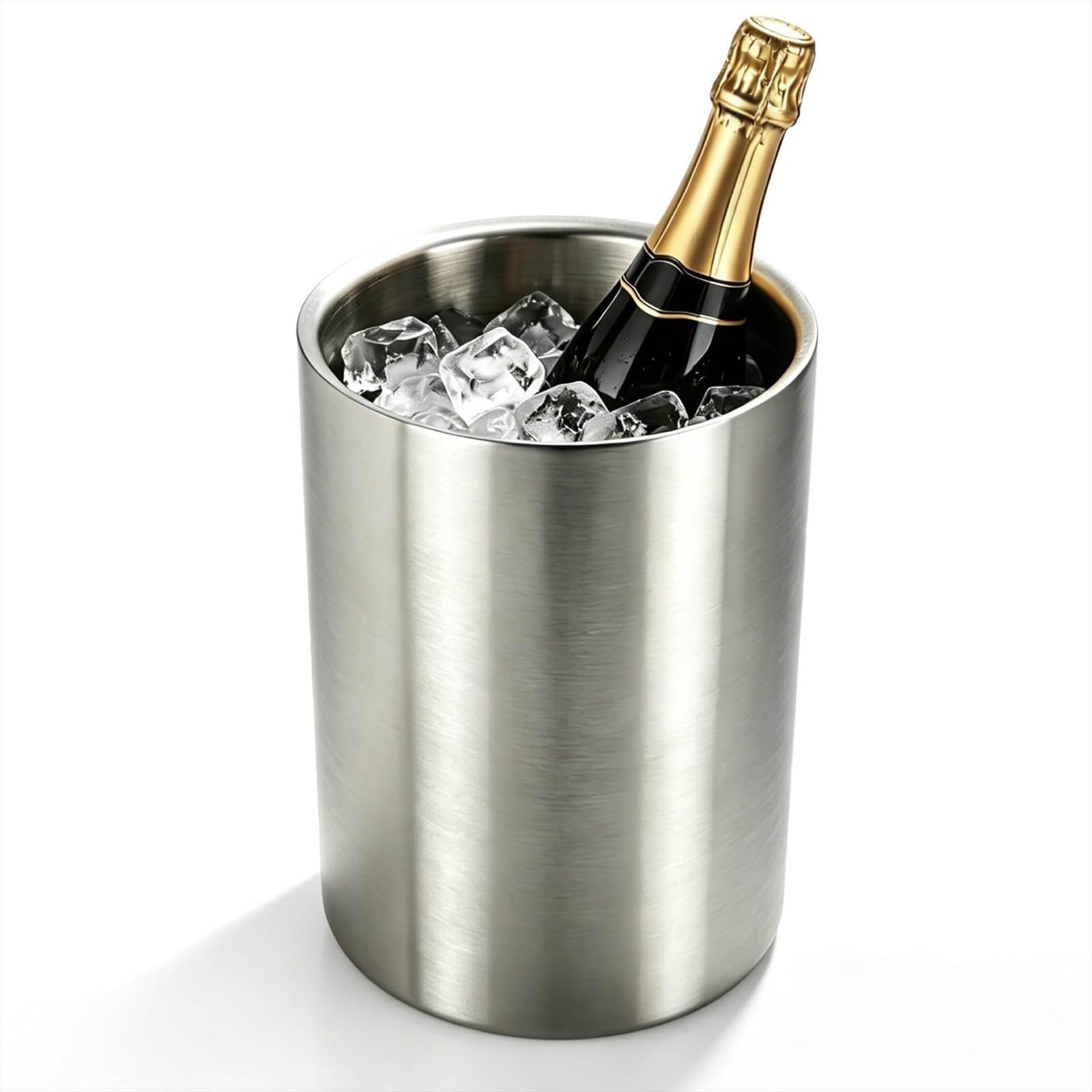 Eisbehälter aus Edelstahl 304, Getränkekühler für Zuhause, Partys und Outdoor | Weinkühler, Edelstahl-Weinkühler, Champagnerkühler, Eisbehälter für jede einzelne Flasche, für Partys