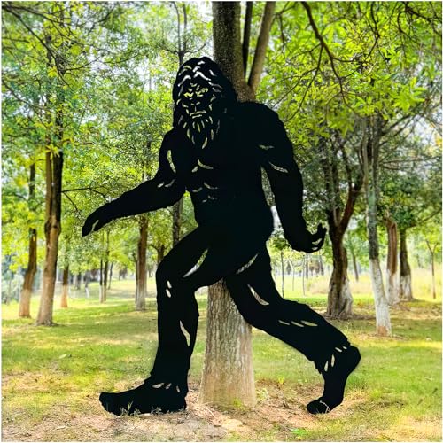 TIGGSY 7.4ft Bigfoot Metal Outdoor Decor Big Foot Sasquatch Gifts for Men/Women Bigfoot Silhouette Statues for Yard Art Patio Lawn Forests Garden Decor Yard Display Garden Decorations
