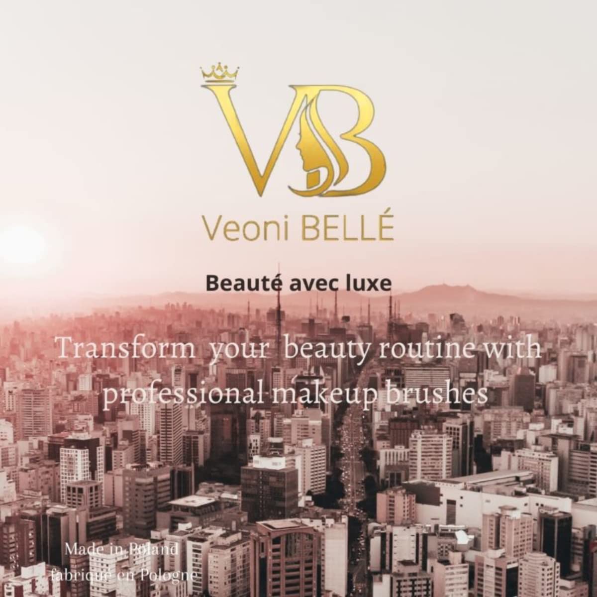 Travel Brush with Foundation Veoni belle Brush, Powder Brush, Eyeshadow Blending Brush & Flat Brush | Soft Bristles Makeup Brushes Set for Women (Precision Brush) 2