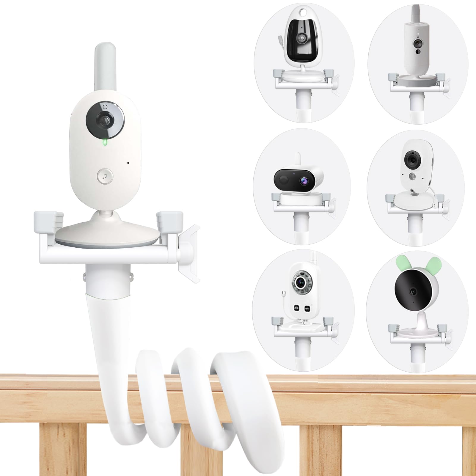 Derebir Babyphone Halterung,Baby Kamera Halterung Kompatibel für Philips Avent SCD891/26/SCD923/26/Babymoov Bm01/GHB UU24/ UU24-EU/ABM720/ABM600 Babyphone die Meisten Babyphone(18,5 inch)