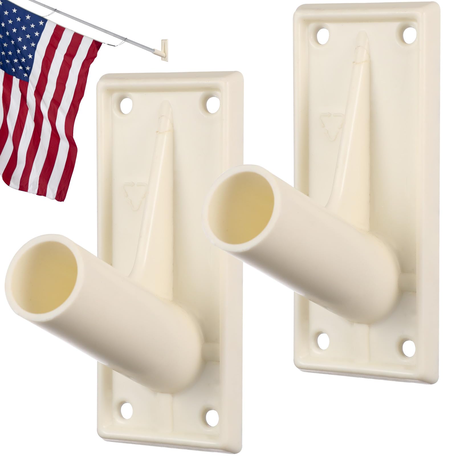 2pcs Plastic Pole Mounting Bracket Wall Mounted Holder Rack Bracket-picture-25