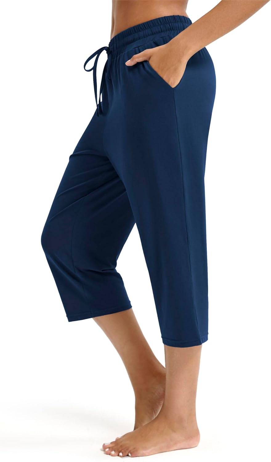 Maxbee Capri Pants for Women Drawstring Workout Sweatpants Comfy Lounge Elastic Waist Yoga Pants Maxbee Capri Pants for Women Drawstring Workout Sweatpants Comfy Lounge Elastic Waist Yoga Pants