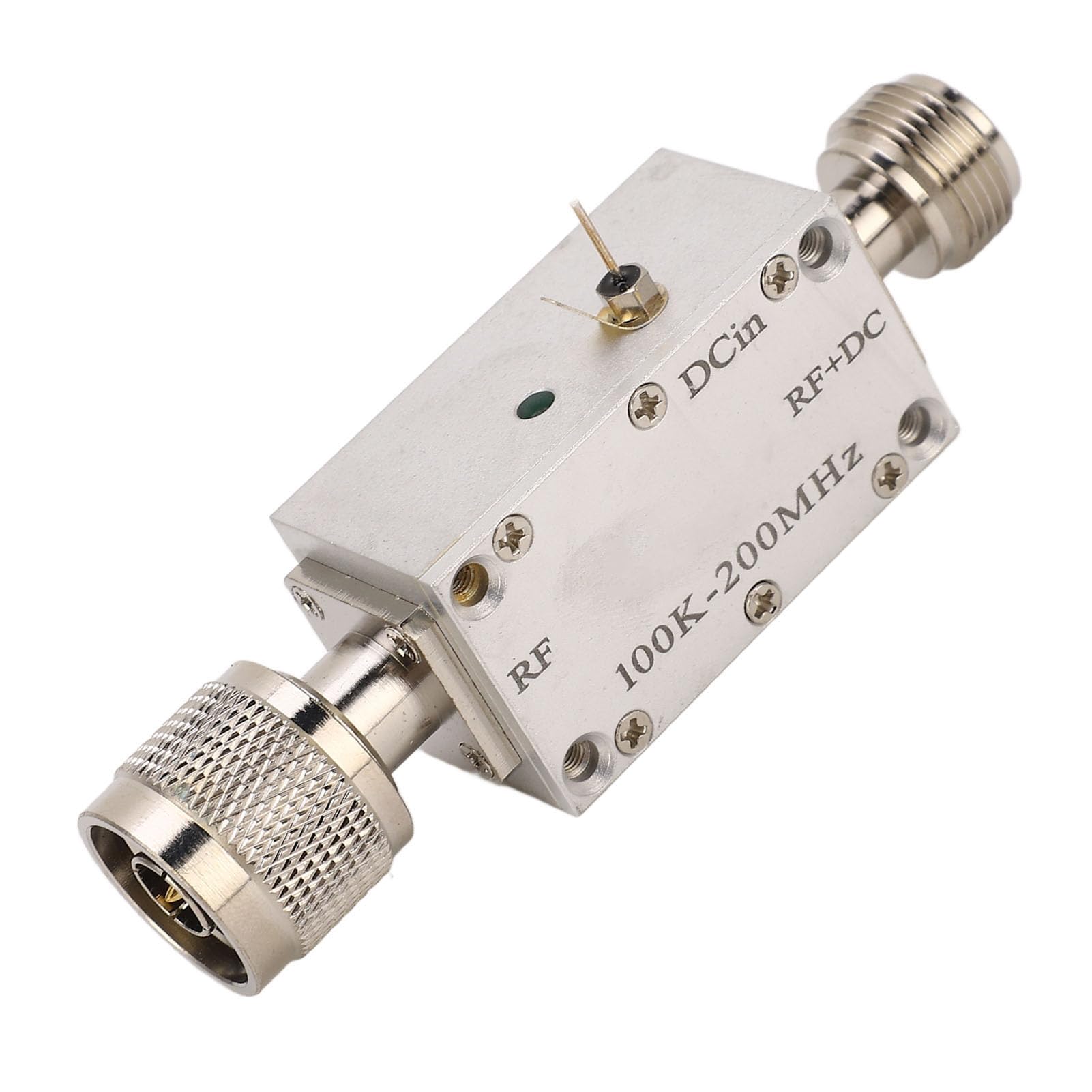 Bias Tee, Hochfrequenz Bias Tee T-Stück Verstärkermodul HF-Breitband für 0,1–200 MHz HF-Signale, Logarithmisch