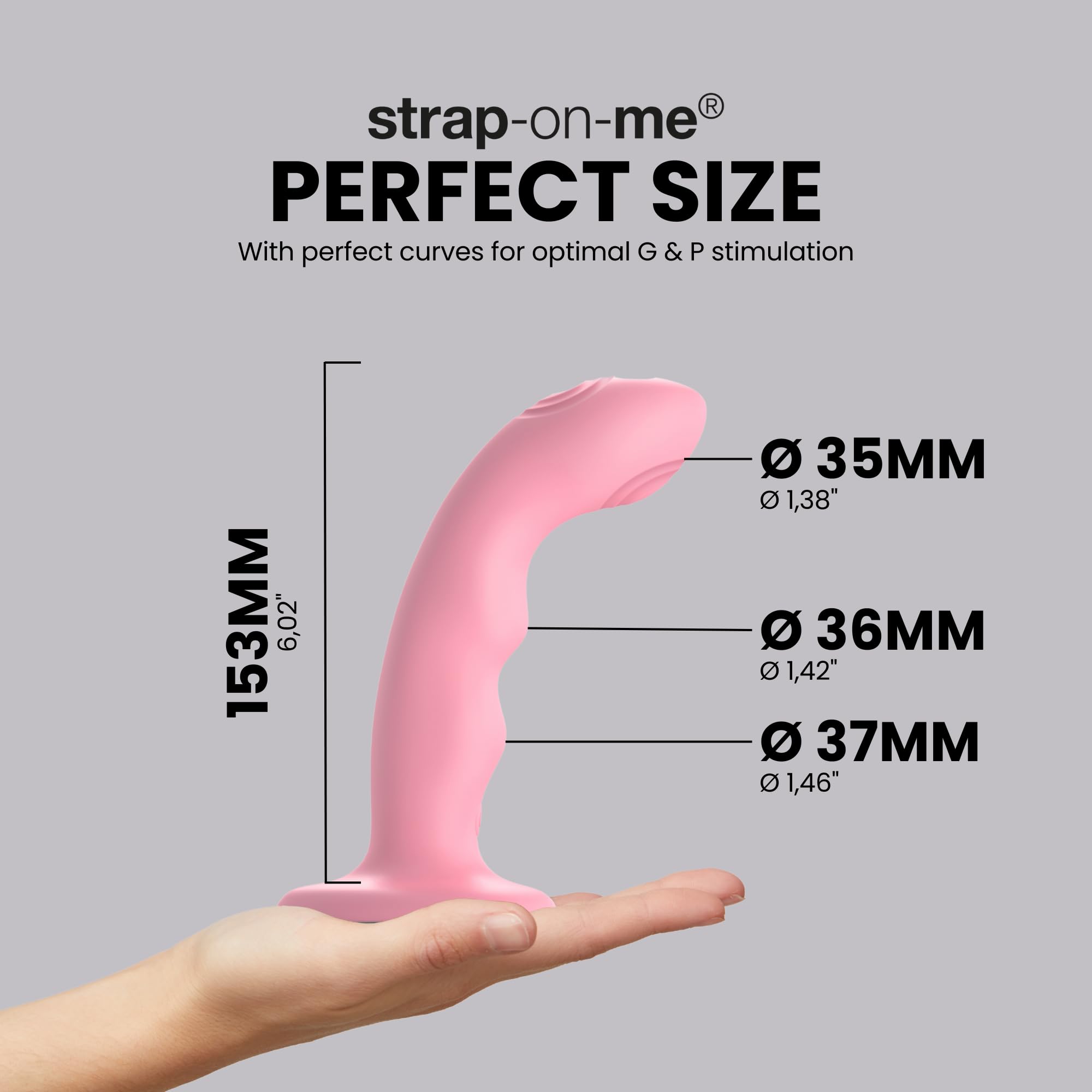 Strap-on-me Tapping Dildo Wave – Vibratore a doppio movimento pulsante per la stimolazione del punto G e del punto P, silicone morbido, impermeabile e ricaricabile