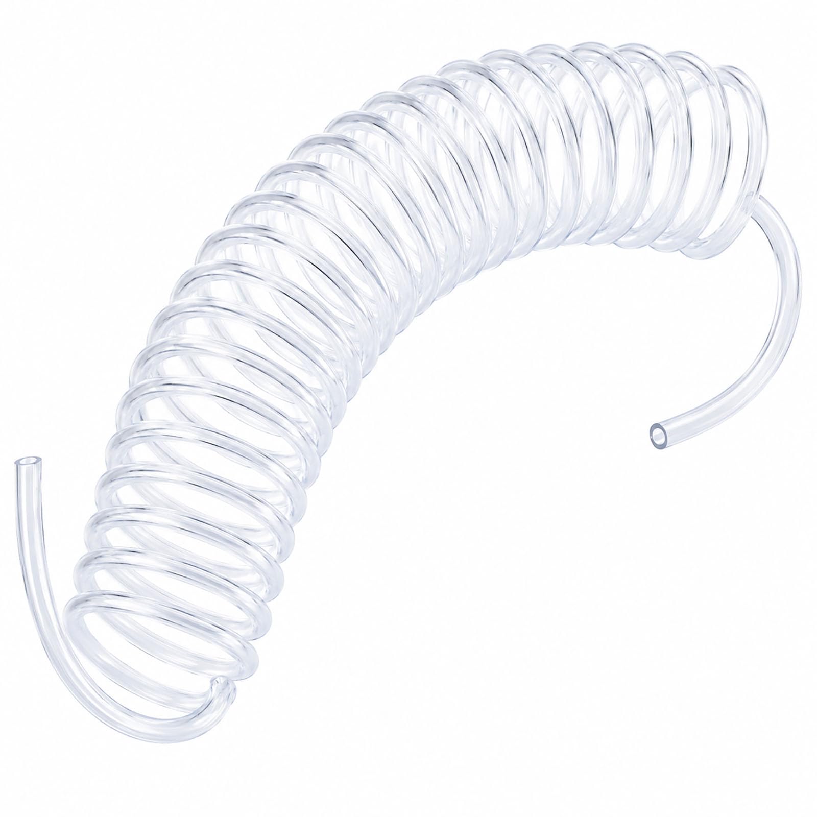 COYOUCO 3-15 Meter Pneumatischer Schlauch Transparent PU Spiralschlauch Luftschlauch 10mm Außendurchmesser 6,5mm Innendurchmesser,12m