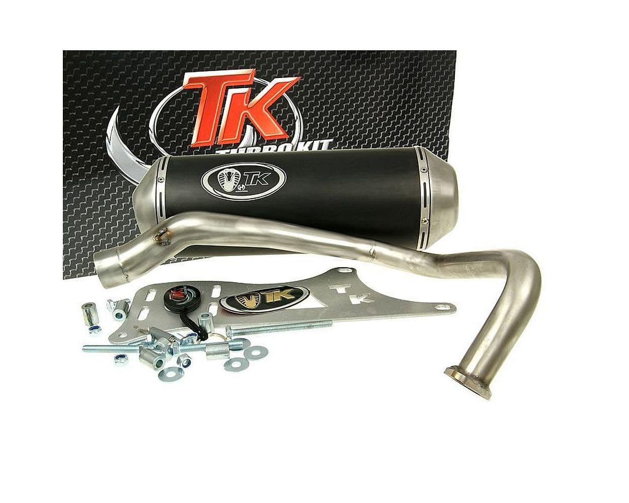 Auspuff TURBO KIT GMax 4T 125 kompatibel mit KYMCO Dink, Yager, Spacer | Ausführung [10 Zoll]; mit Geräuschedämpfer/Noise Killer, Aluminium/Edelstahl und Montageteilen für 125er 4T-LC-Maxiscooter