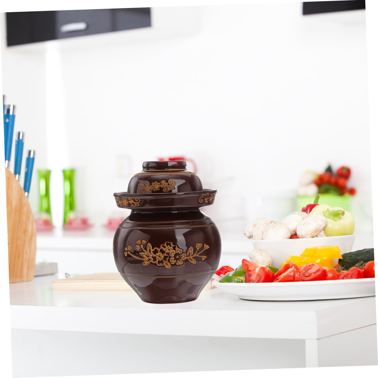 1 Szt Kimchi Altar Słoiki Do Kiszenia Kiszonej Kapusty Słoik Ceramiczny Pojemnik Kuchenny Słoik Ceramiczny Pojemnik Do Przechowywania Żywności Słoiki Do Przechowywania Żywności