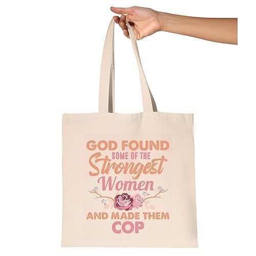 Miniatura 1 de Unique COP Gifts for Strong Women Perfect for Any Occasion Natural White Multicolor Canvas Tote Bag