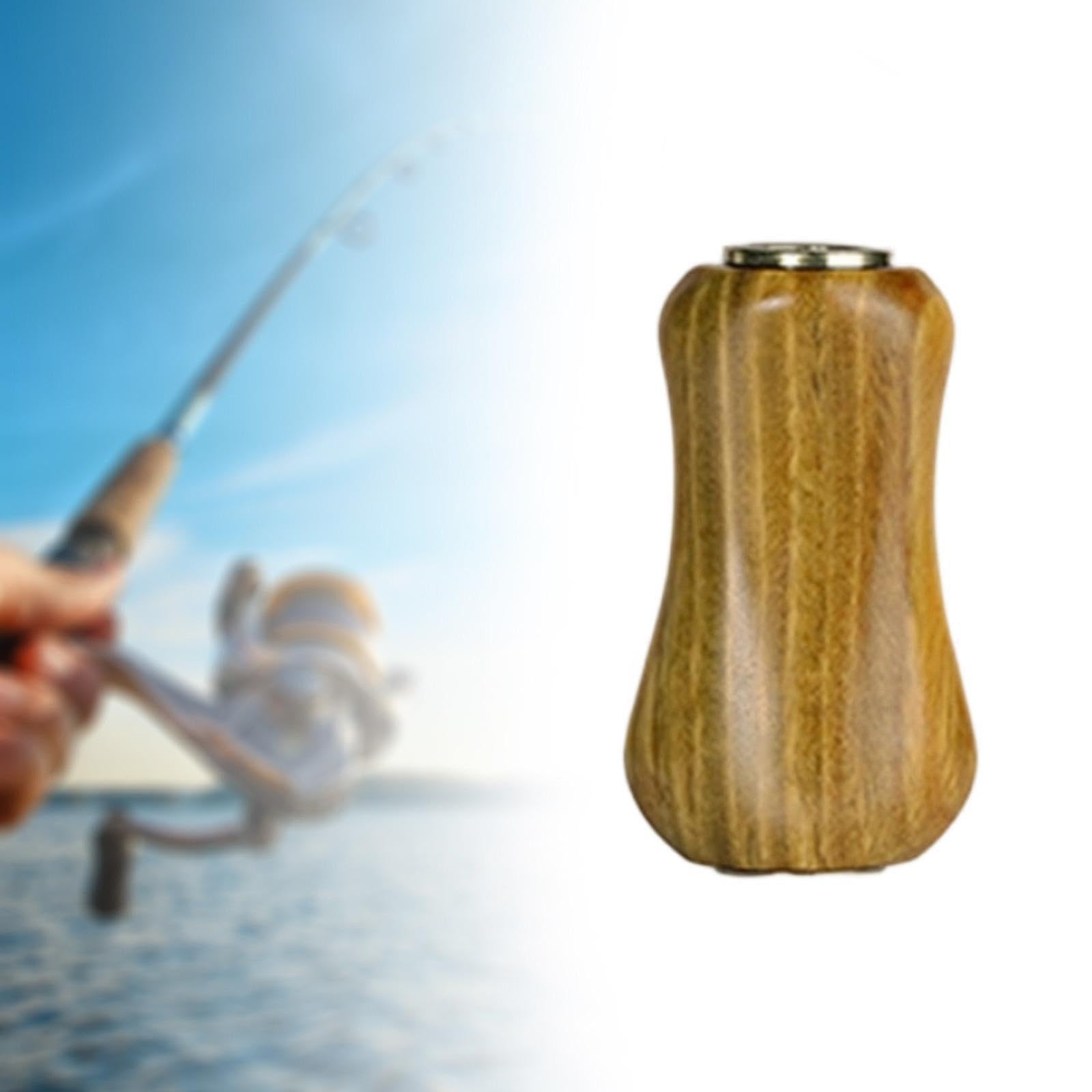 Harilla Poignée de Moulinet de pêche Ergonomique en Bois, Prise en Main Confortable et résistante, Haute Performance, pour Eau Douce et Eau salée.