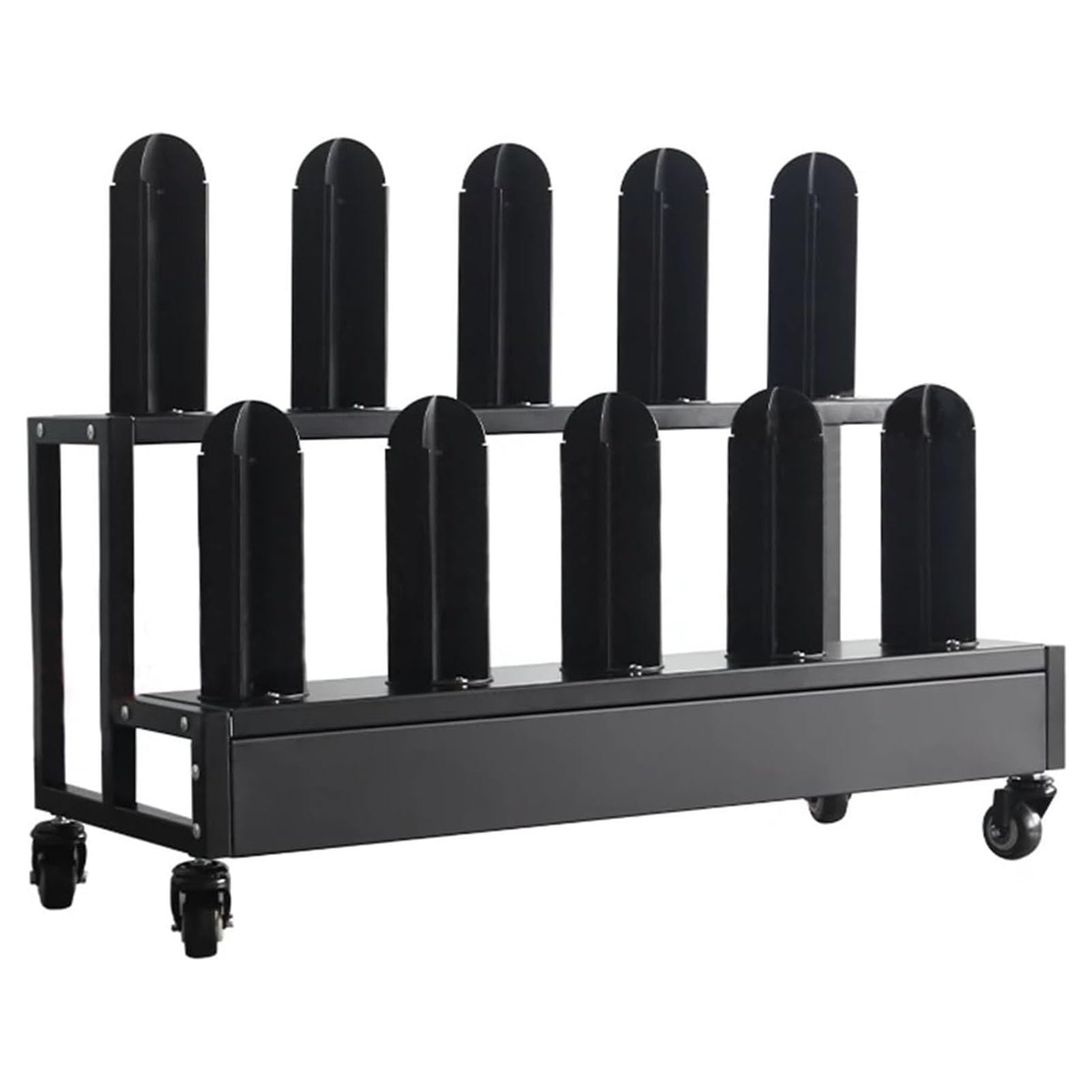 Organizador de suelo para rollos de vinilo con 3 estantes y soporte sobre ruedas