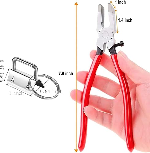 Miniatura 2 de 41 juegos de herramientas para llavero y alicates de cristal, para instalación de hardware de llavero, color plateado