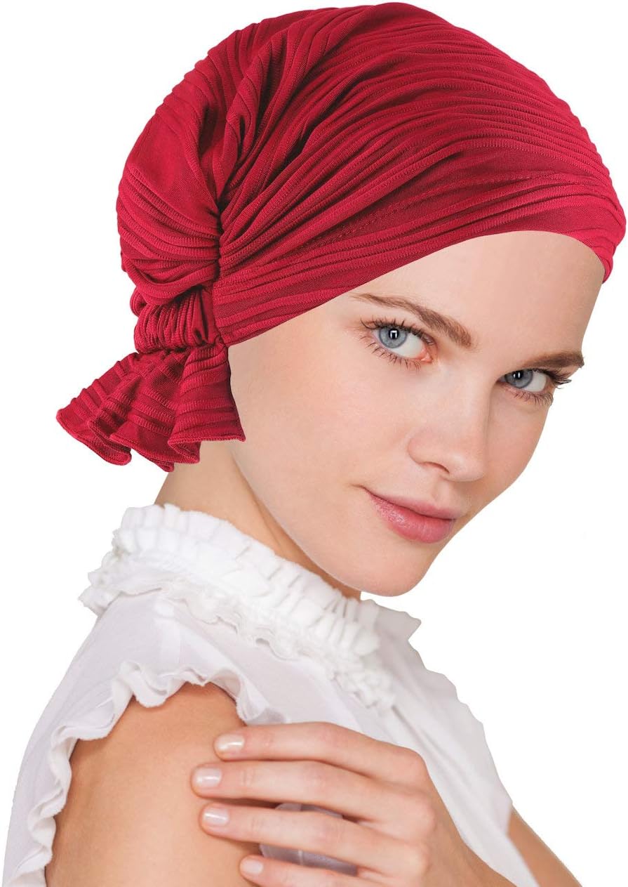 Turban Plus The Abbey Cap in Poly Knit Chemo Caps Cancer Hats for Women