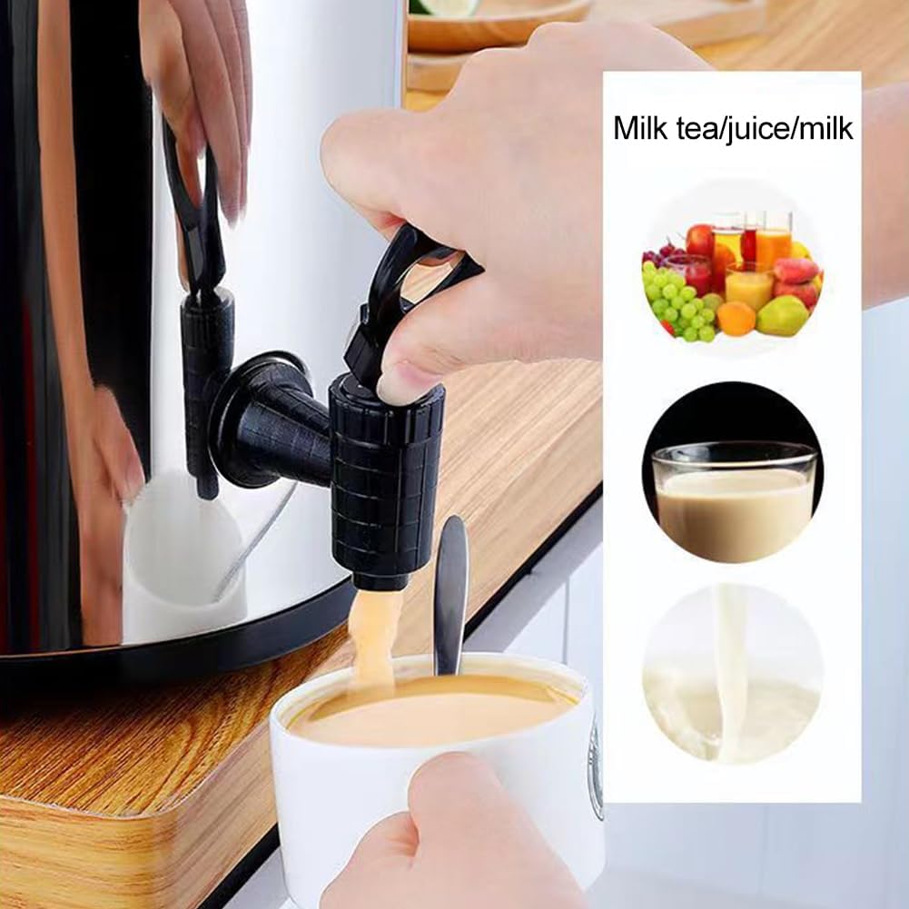 Stainless Steel Insulated Beverage Storage Container, 6L/8L Insulated Thermal Coffee Beverage Dispenser with Pump Spigot, Hot & Cold Drink Dispenser for Milk Tea Water Juice Beer