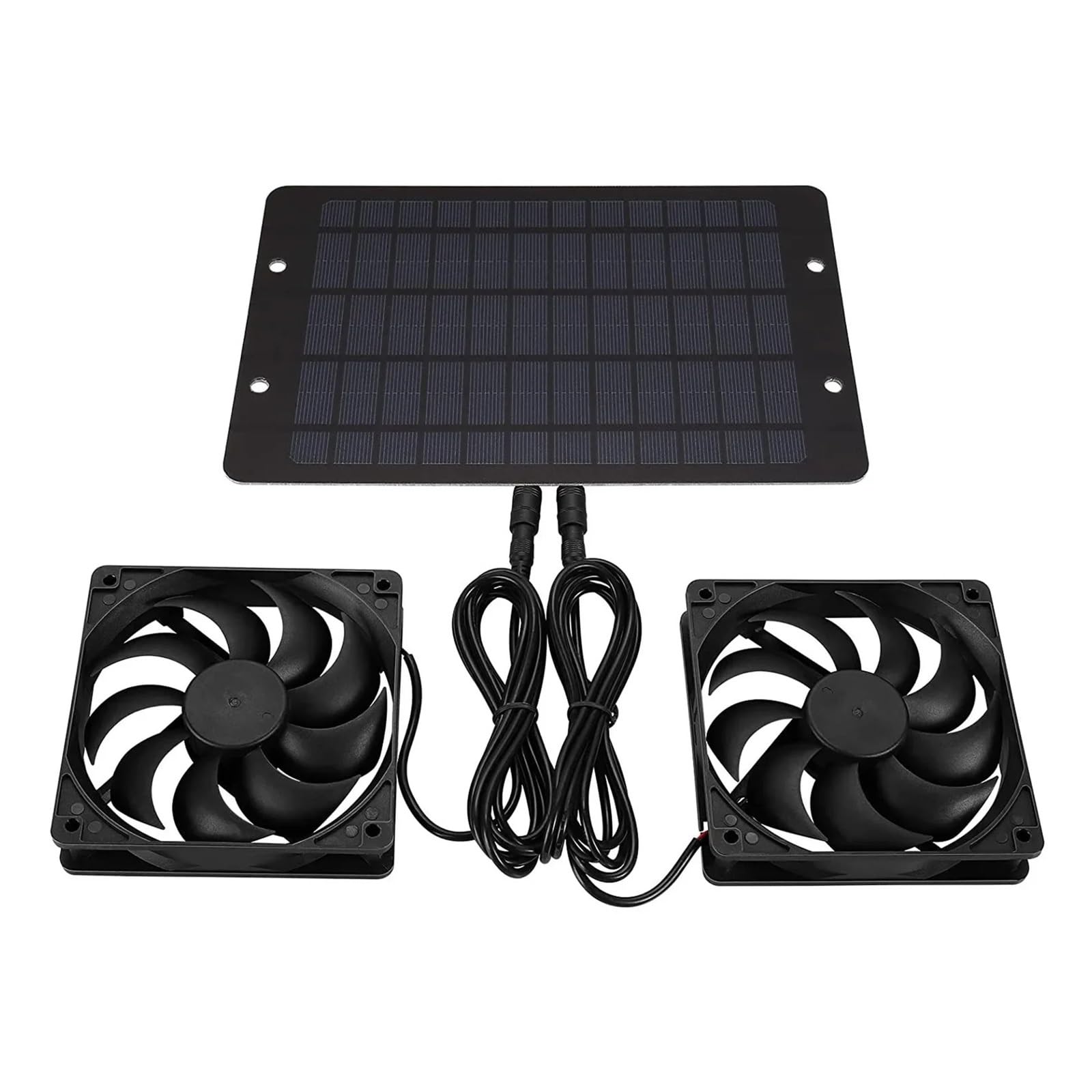 Rohrventilator, 6 Zoll 12V Solar-Abluftventilator, Mini-Ventilator, Solarpanel-betriebener Ventilator, Luftabsauger for Hunde-/Hühnerstall, Wohnmobil, Gewächshausventilator(Beige)