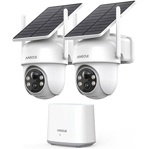Security Cameras Wireless Outdoor Home System, 2 Camera Kit, No Subscription Fees, Solar Powered, Local Storage, 365-Day Battery Life, 360°PTZ Surveillance, Auto Tracking, 2K Color Night Vision