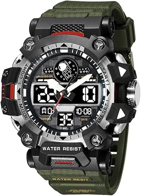Watches for Men Sports 50m Water Resistant Shock Resistant Digital Clock New Military Army LED Wristwatches