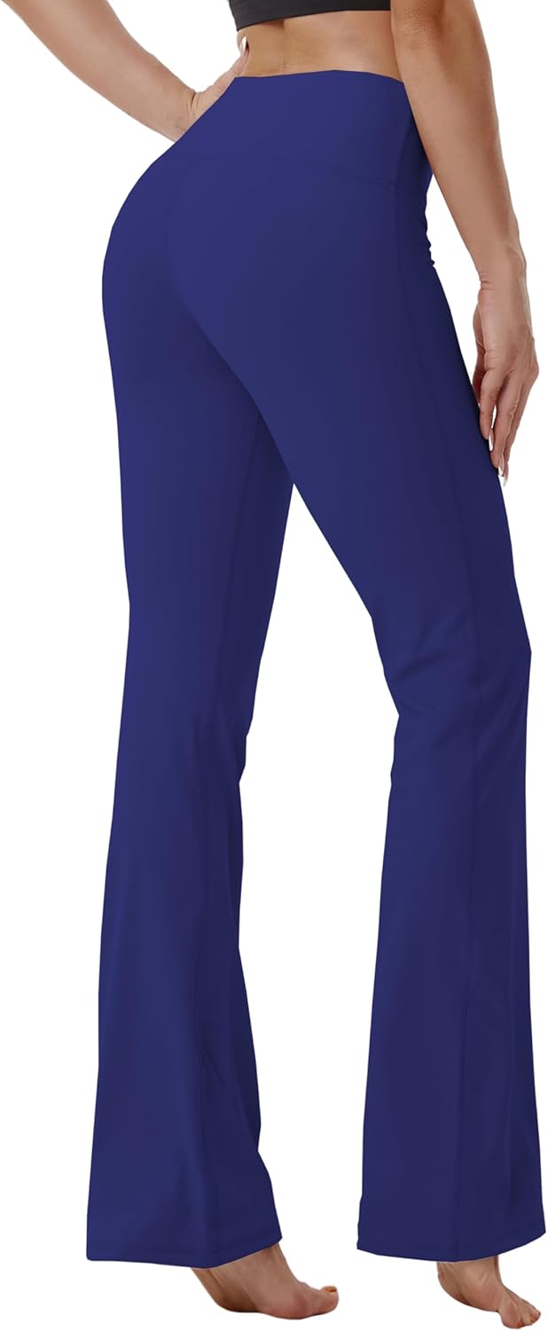 BUBBLELIME 29"/31"/33"/35"/37" 3 Styles Women's High Waist Bootcut Yoga Pants Basic/Side Pockets Tummy Control Workout Flared