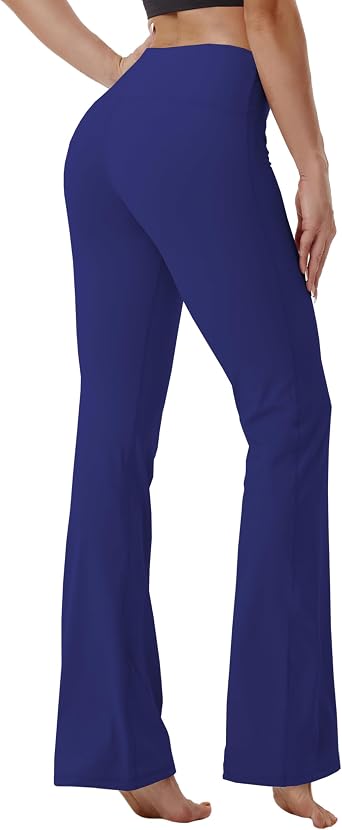 BUBBLELIME 29"/31"/33"/35"/37" 3 Styles Womens High Waist Bootcut Yoga Pants Basic/Side Pockets Tummy Control Workout Flared