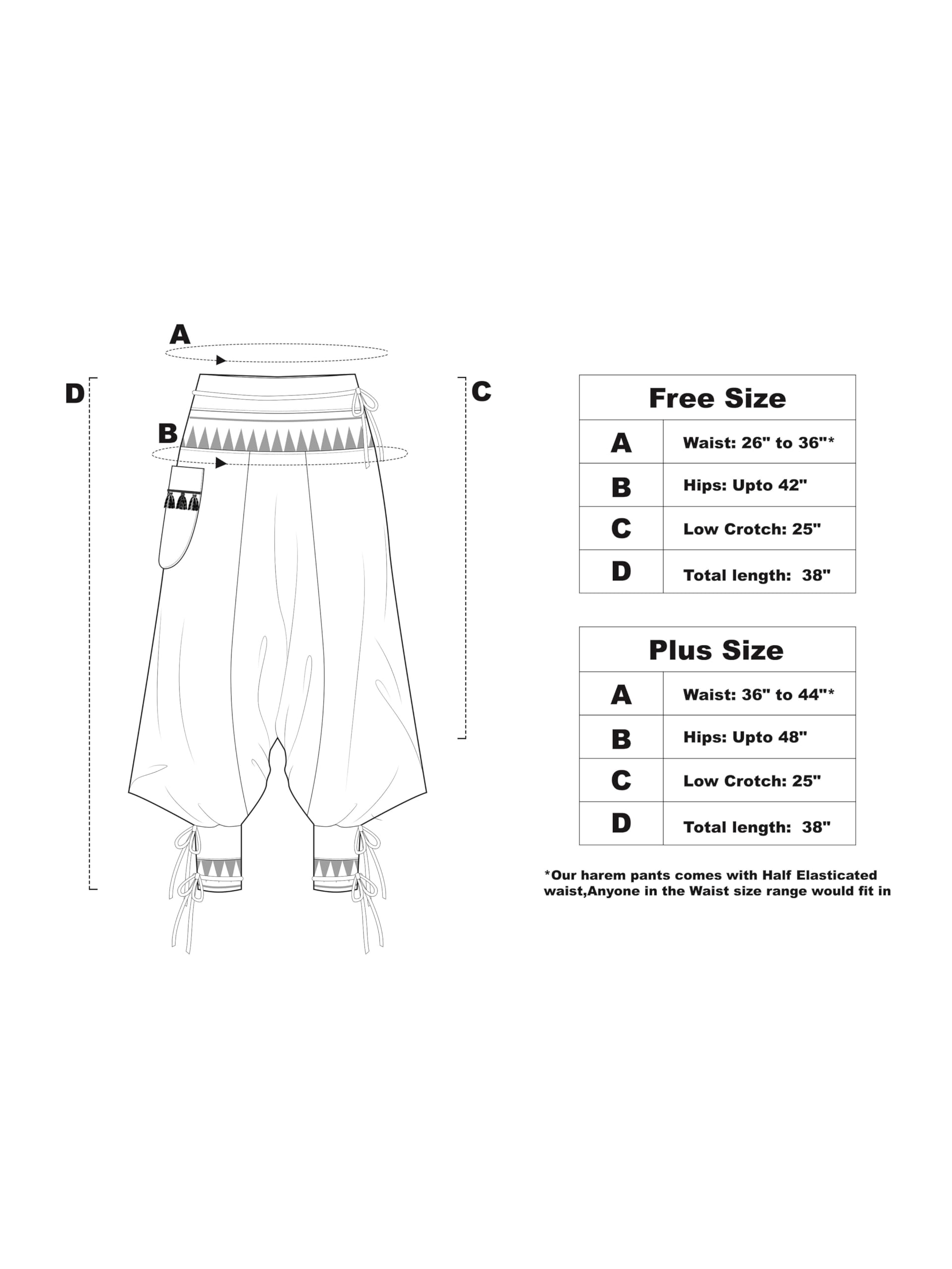 The Veshti Company Boho Harem Pants for Men – Low Crotch Tribal Hippie Trousers with Ethnic Detailing – Cotton Yoga Lounge Festival Wear, Beige, Large Size 3